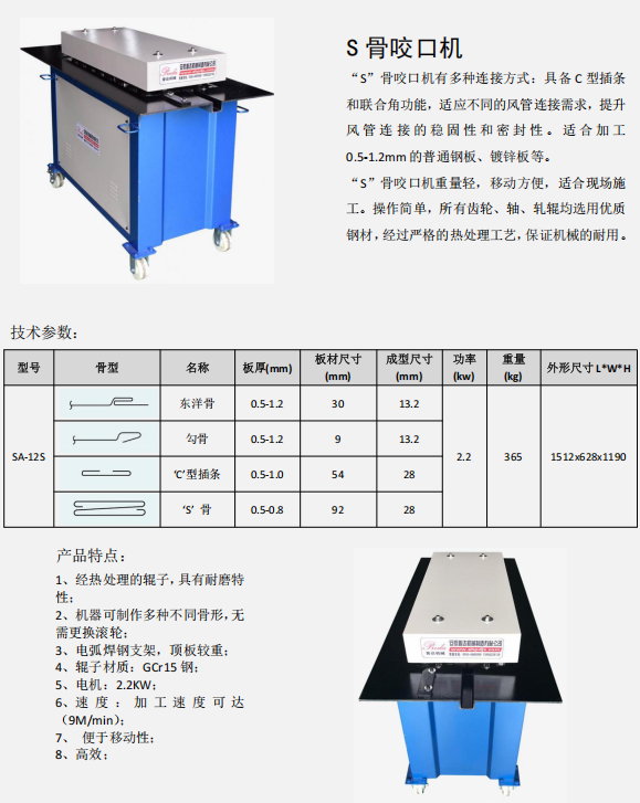 S骨咬口機